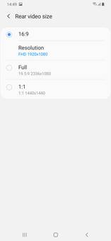 Video Size Options
