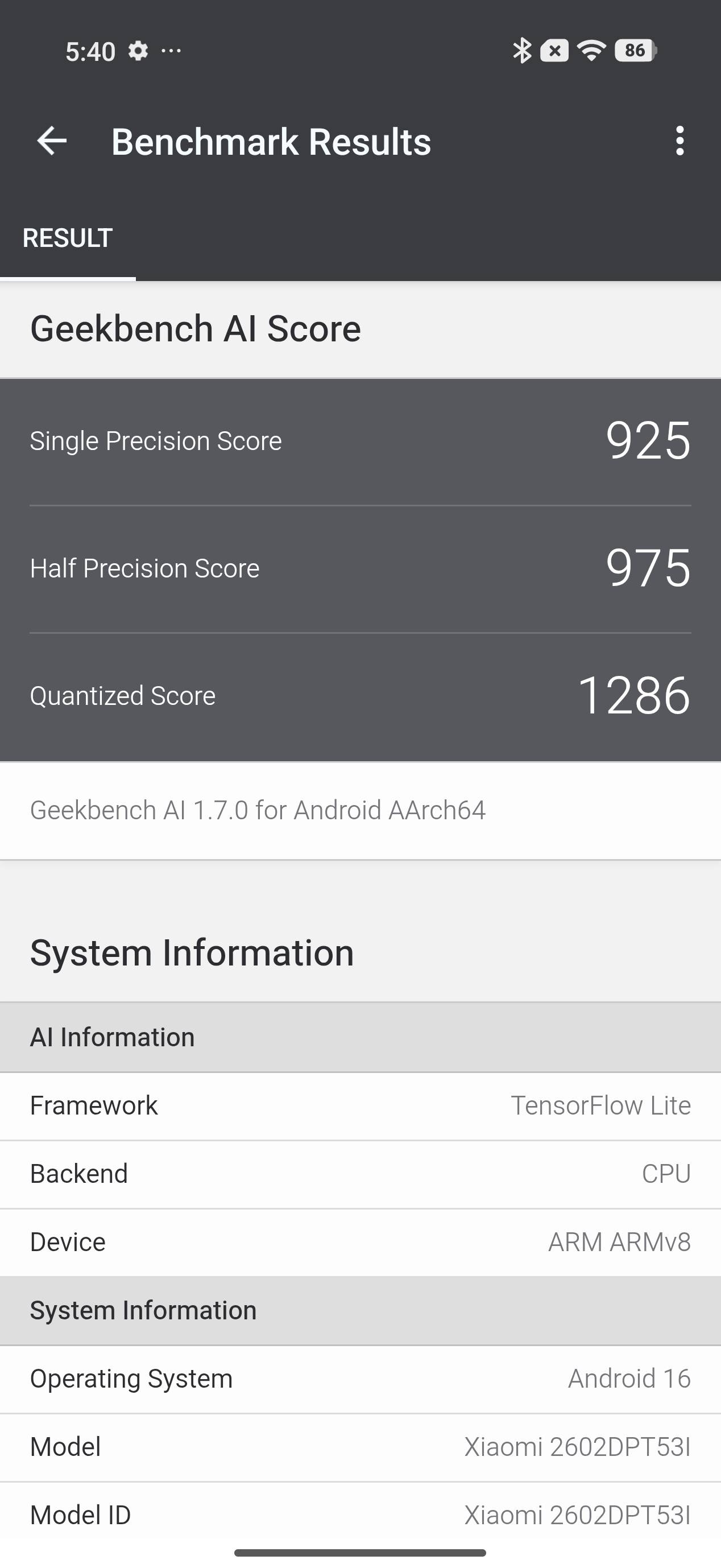 Benchmarks