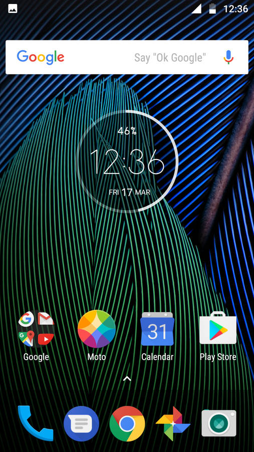 Moto G5 Plus Home Screen