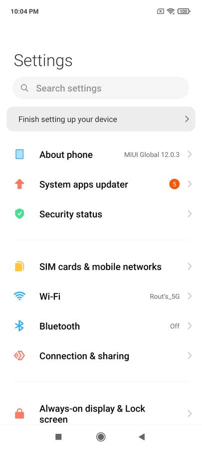 redmi note 10 iphone settings
