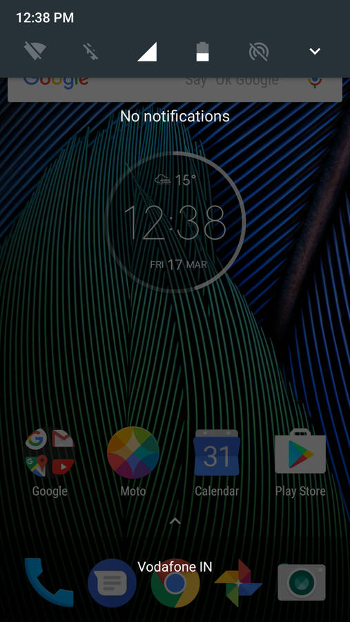 Moto G5 Plus Notification Panel