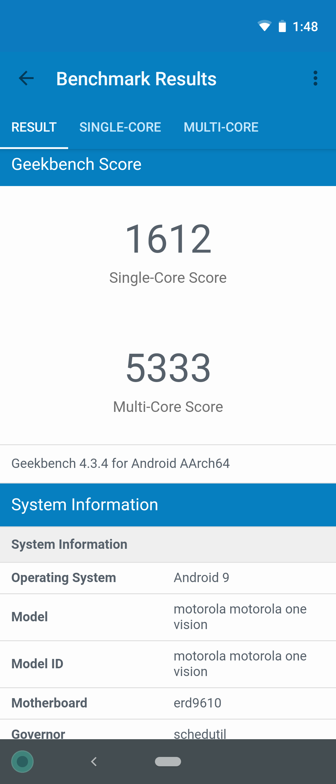 Geekbench4 Benchmark