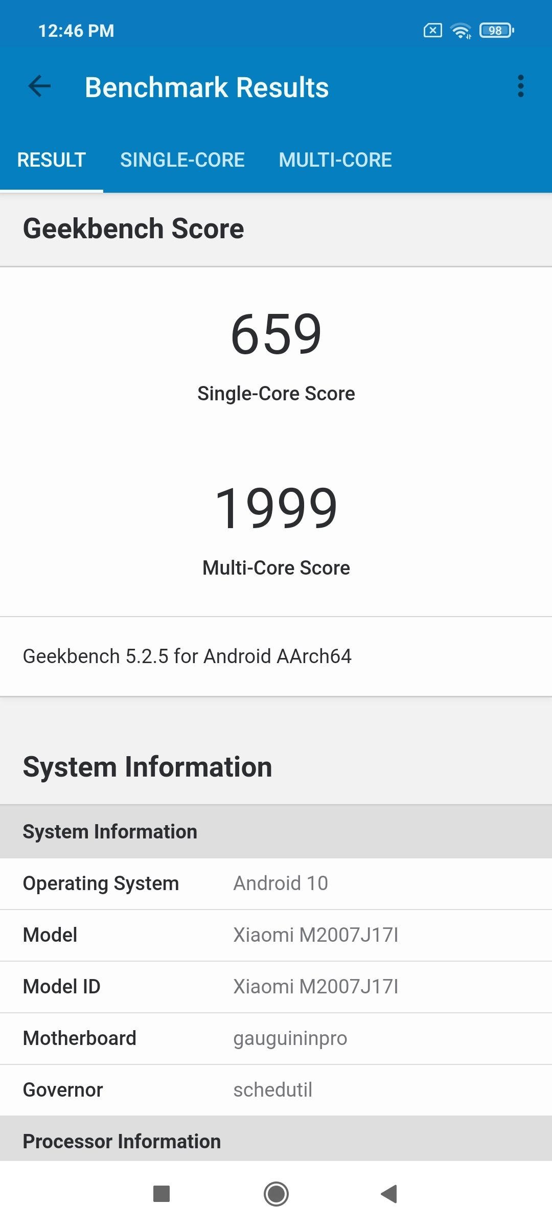 Geekbench5 Benchmark