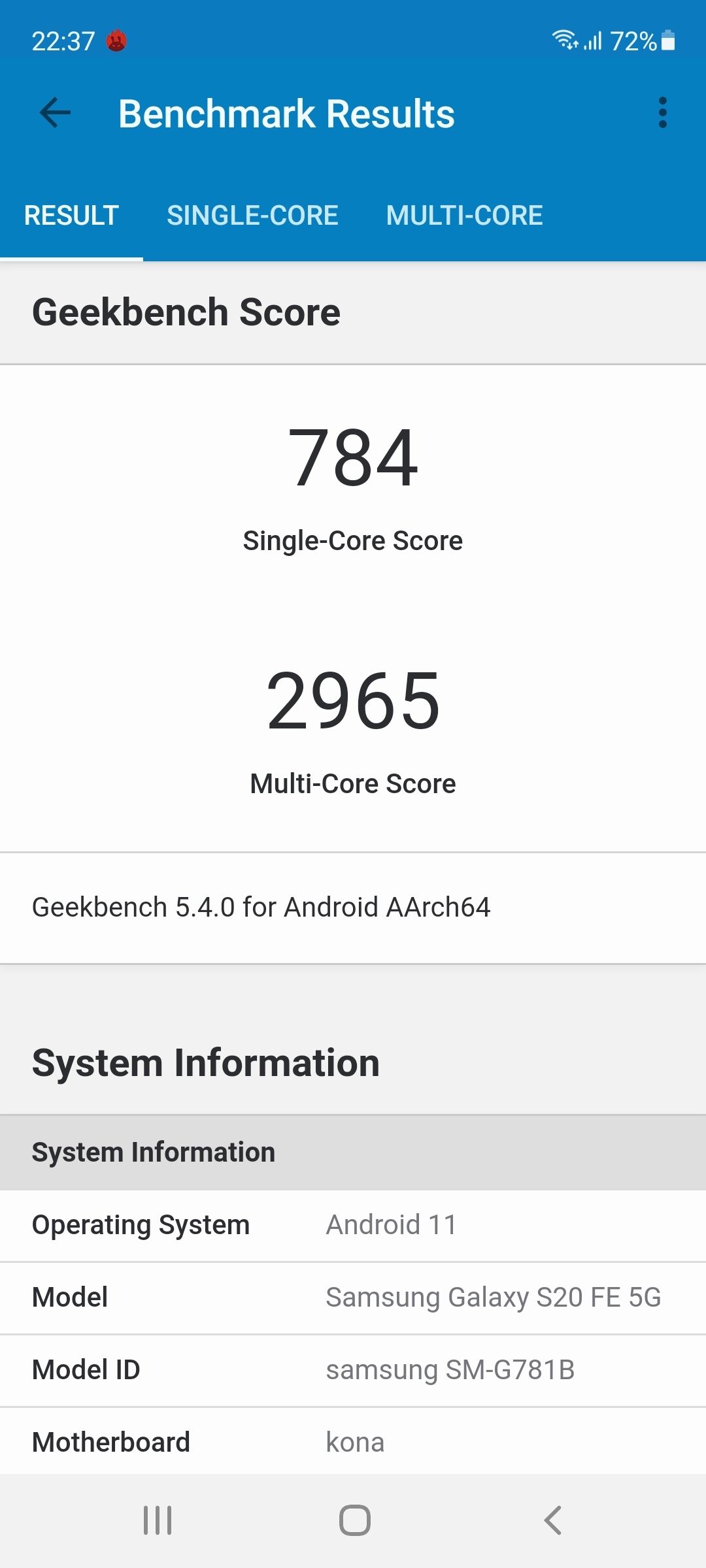 Geekbench5 Benchmark