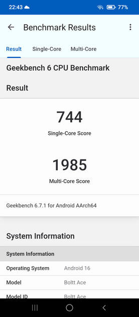 Geekbench6 Benchmark