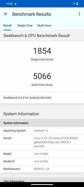 Geekbench6 Benchmark