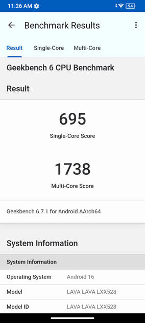 Geekbench6 Benchmark