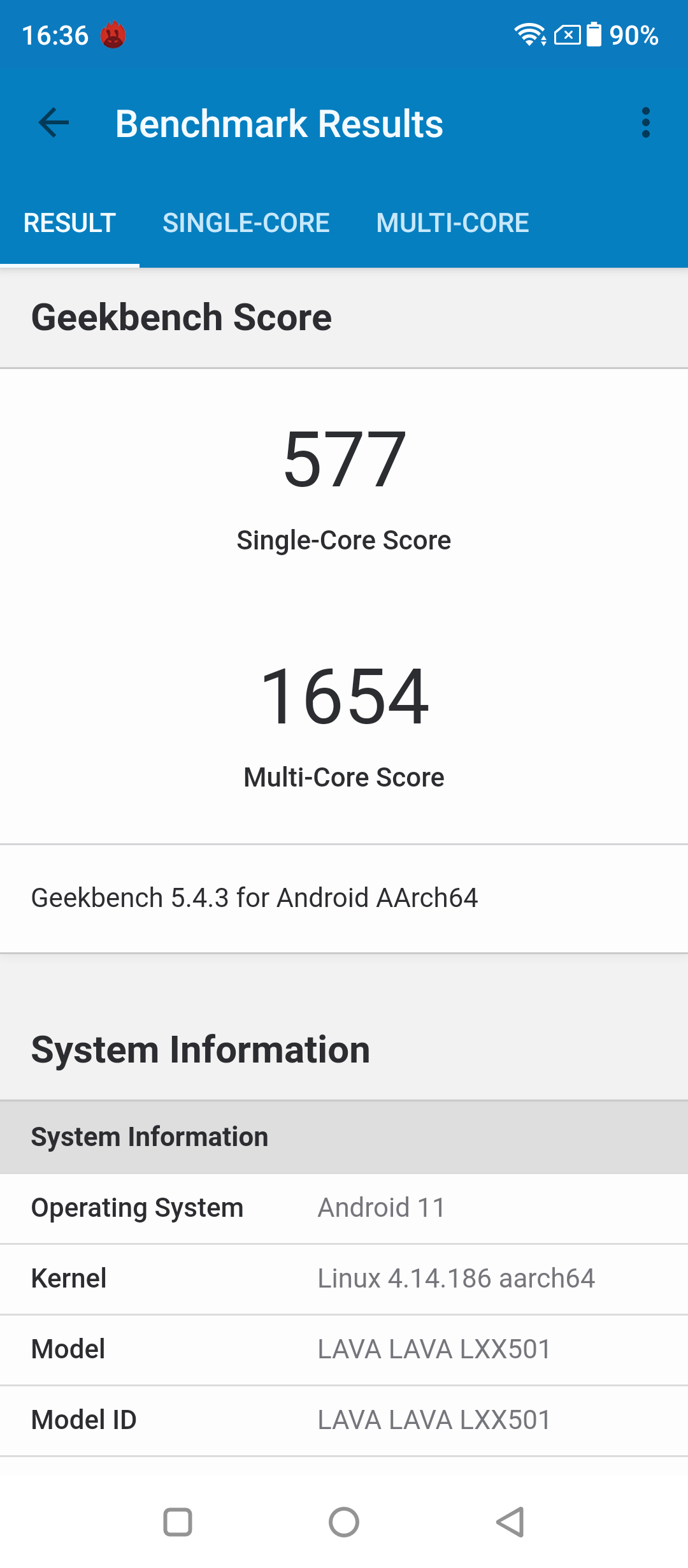 Geekbench5 Benchmark