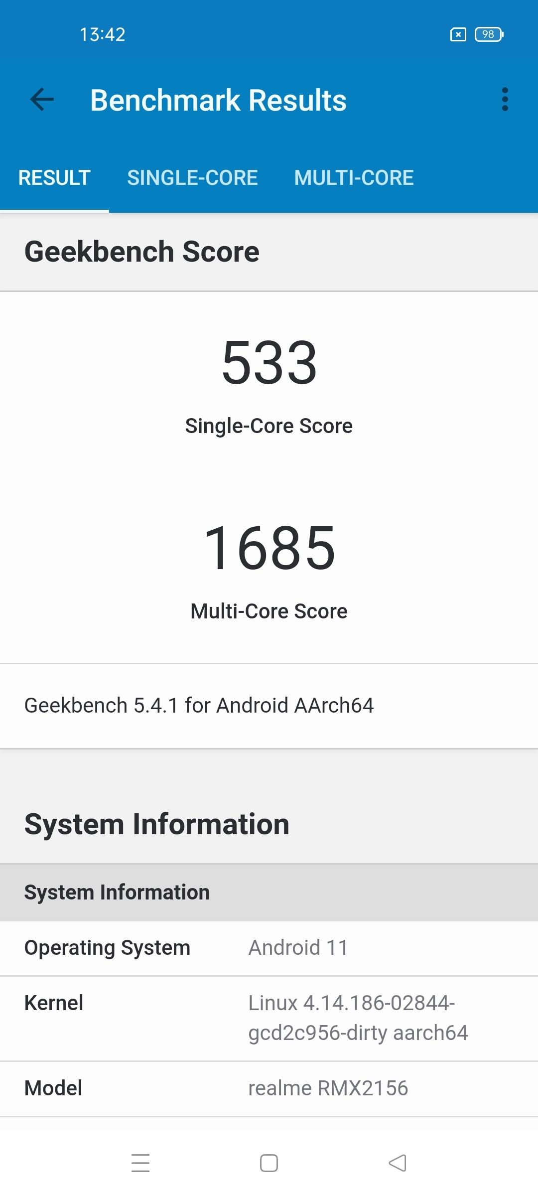 Geekbench5 Benchmark
