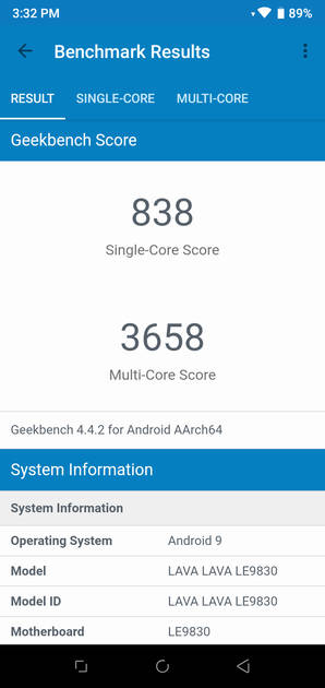 Geekbench4 Benchmark