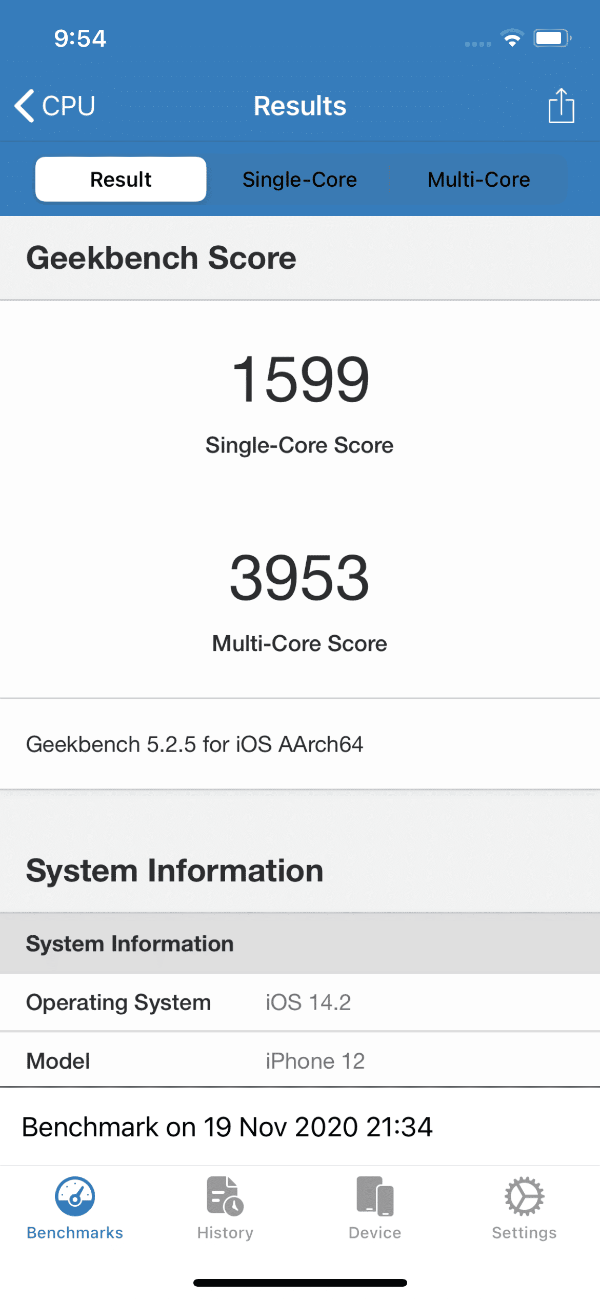 Geekbench5 Benchmark