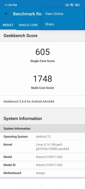 Geekbench5 Benchmark