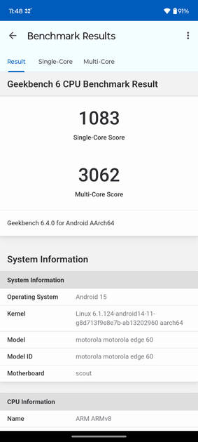Geekbench6 Benchmark