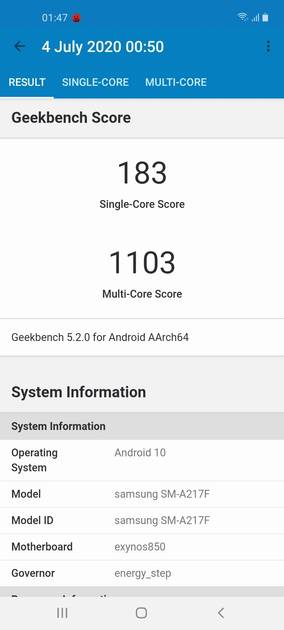 Geekbench5 Benchmark