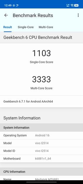 Geekbench6 Benchmark
