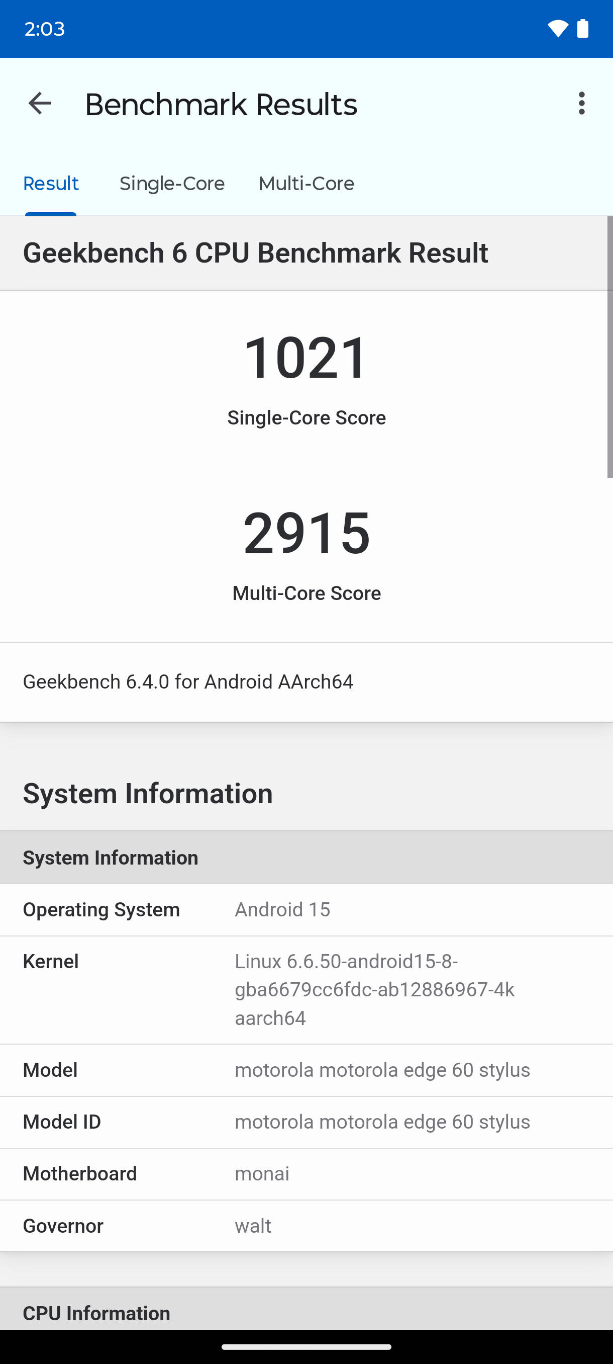 Benchmarks