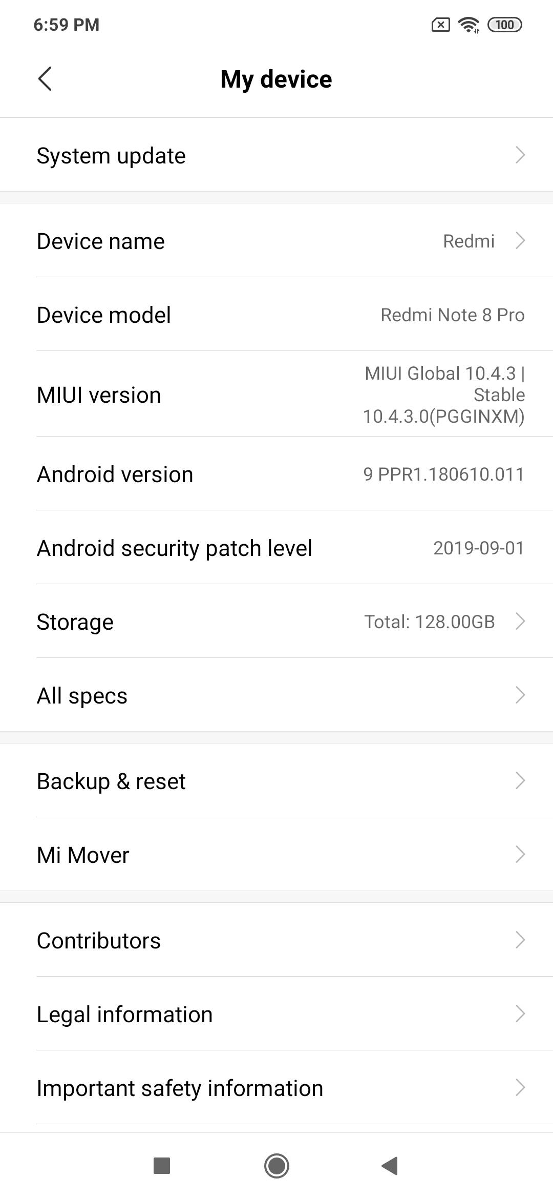 xiaomi redmi note 8 print screen