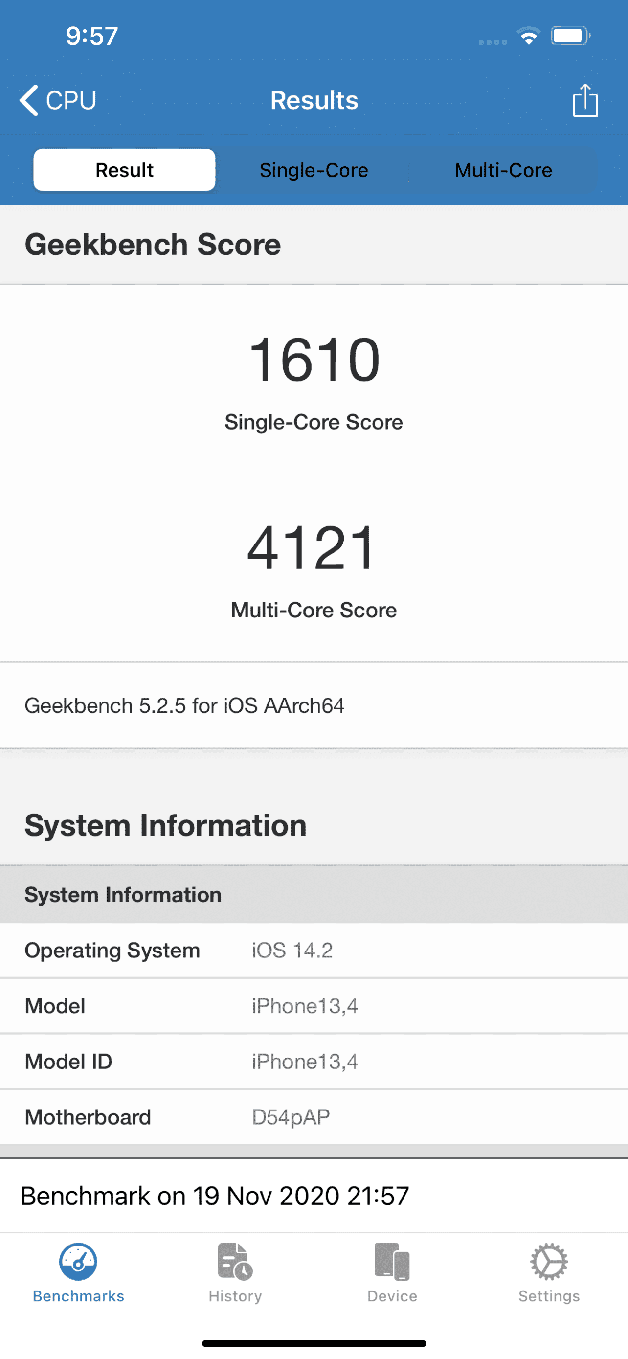 Geekbench5 Benchmark