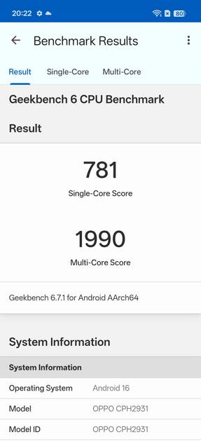 Geekbench6 Benchmark