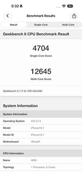 Geekbench6 Benchmark