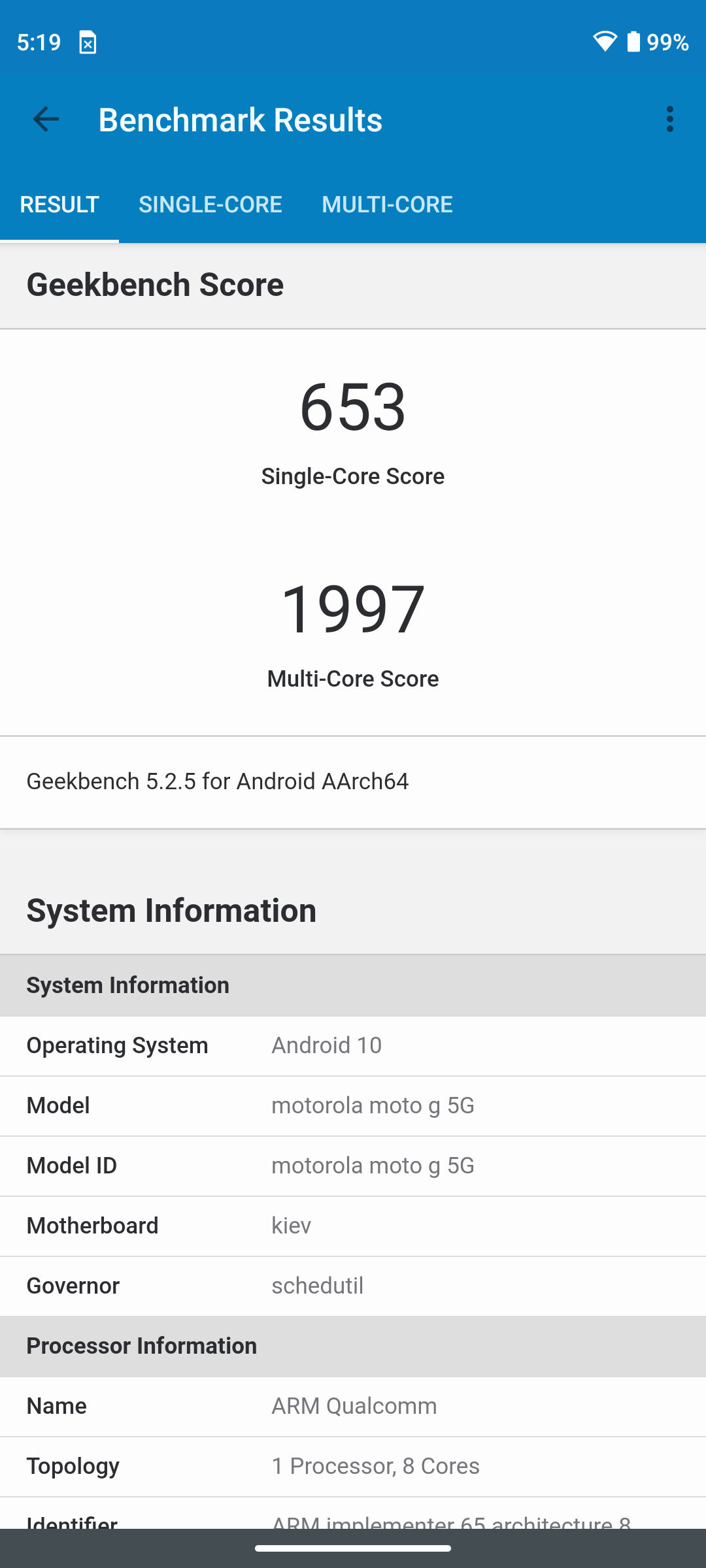Geekbench5 Benchmark