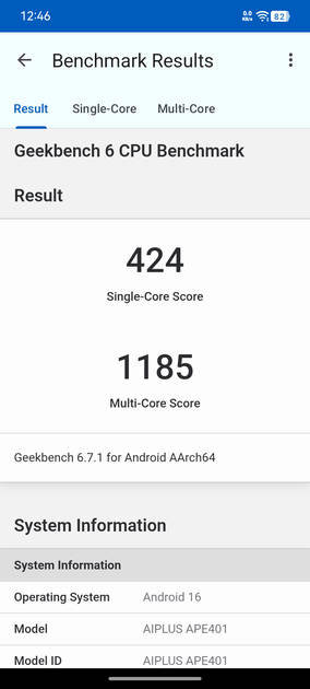Geekbench6 Benchmark