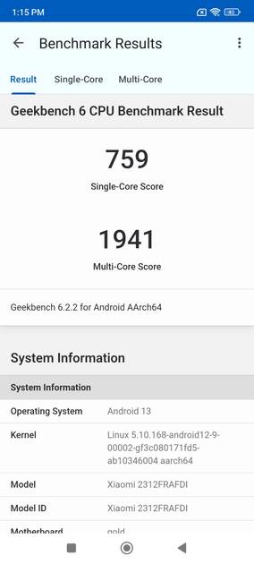 Geekbench6 Benchmark