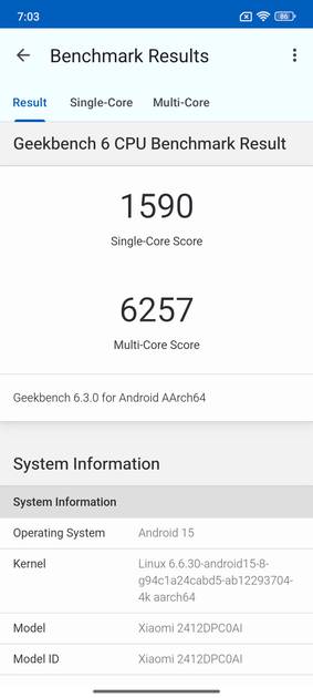 Geekbench6 Benchmark