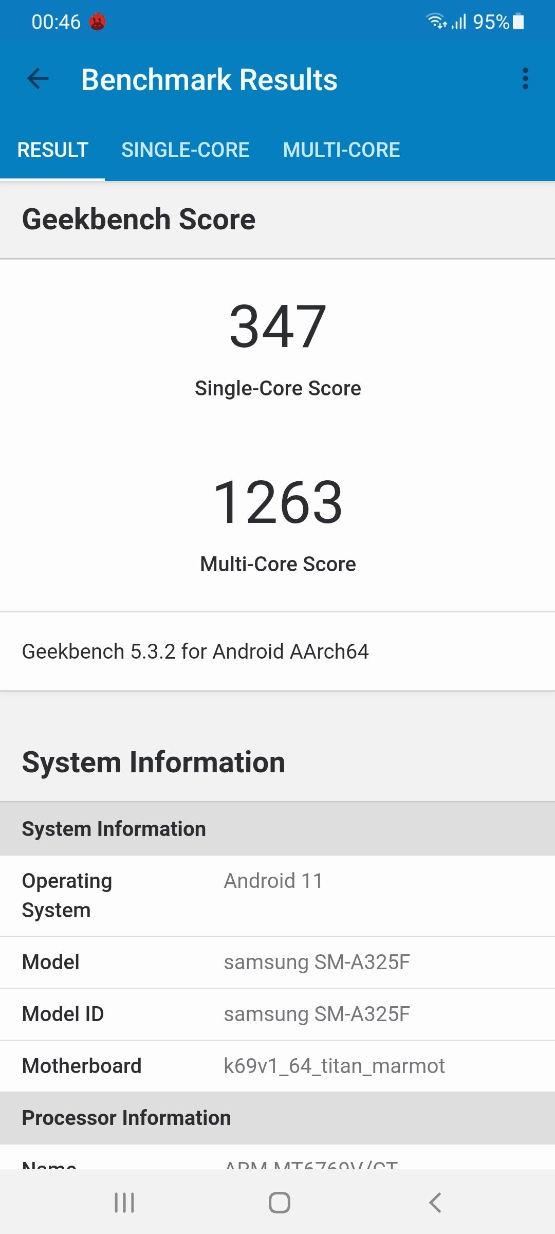 Geekbench5 Benchmark