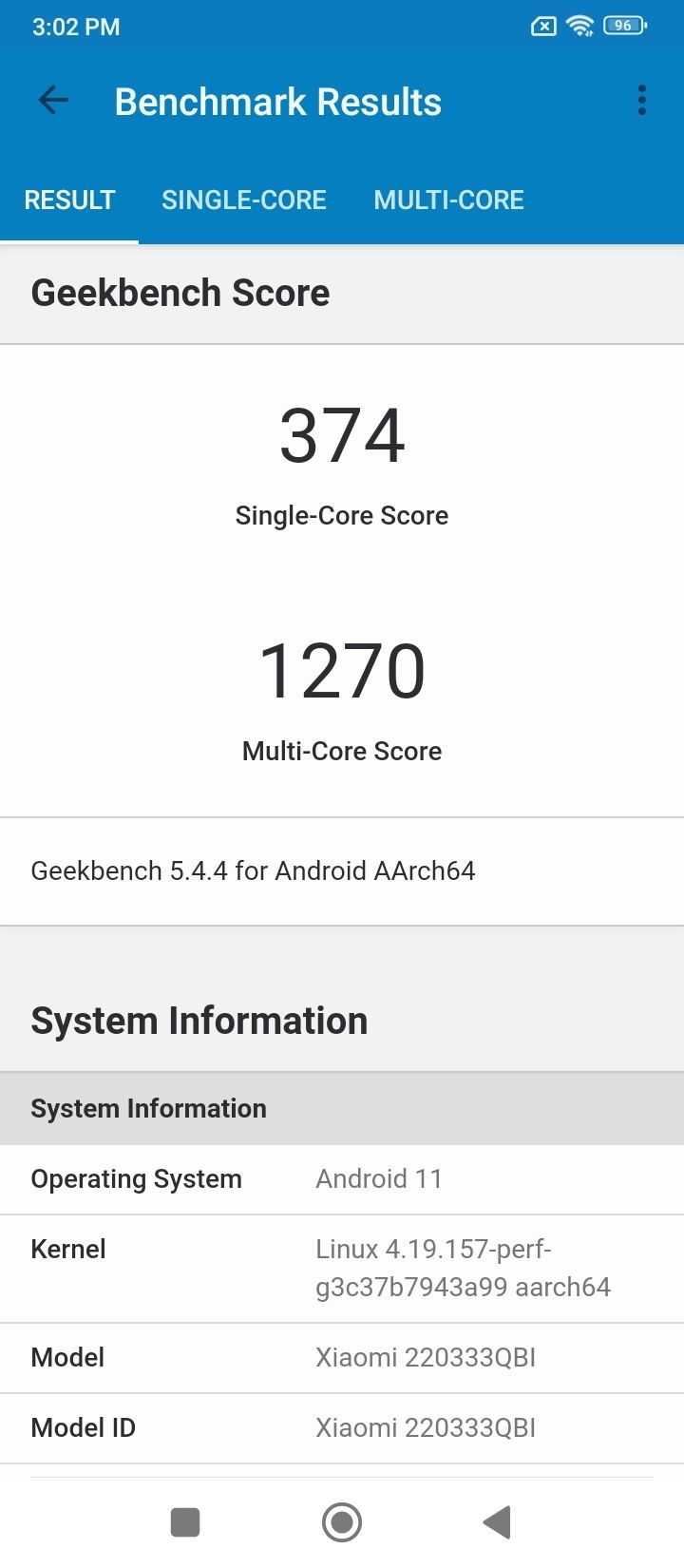 Geekbench5 Benchmark