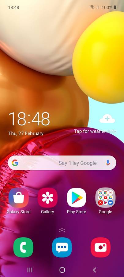samsung a71 lock screen