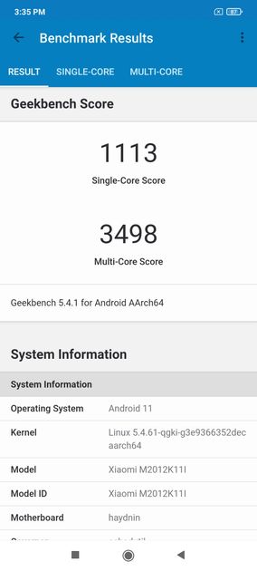 Geekbench5 Benchmark