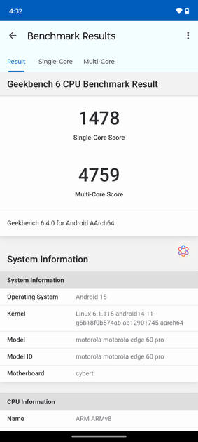 Geekbench6 Benchmark