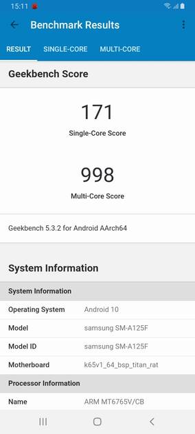 Geekbench5 Benchmark