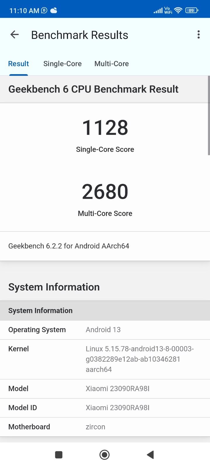 Geekbench6 Benchmark