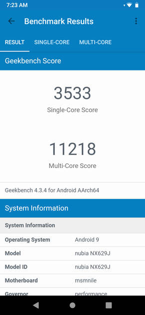 Geekbench4 Benchmark