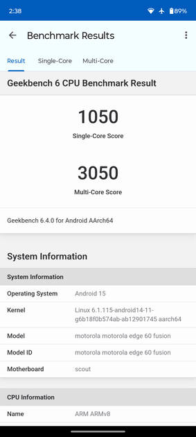 Geekbench6 Benchmark