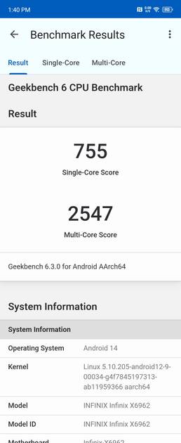 Geekbench6 Benchmark