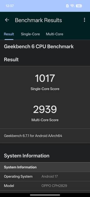 Geekbench6 Benchmark