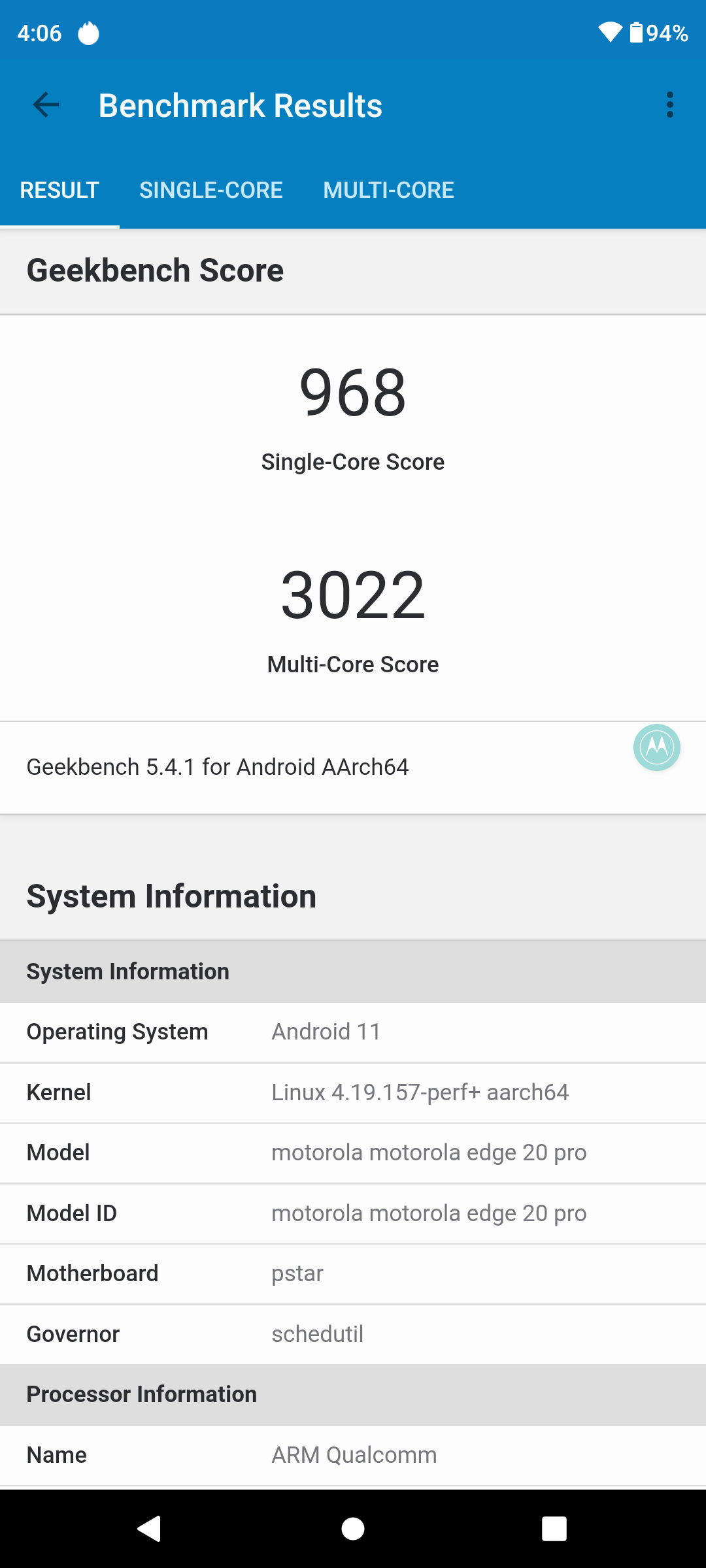 Geekbench5 Benchmark