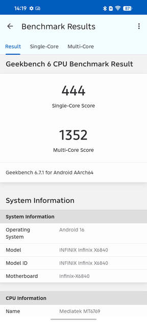 Geekbench6 Benchmark