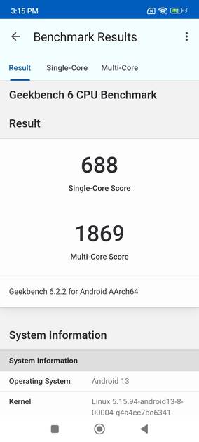 Geekbench6 Benchmark