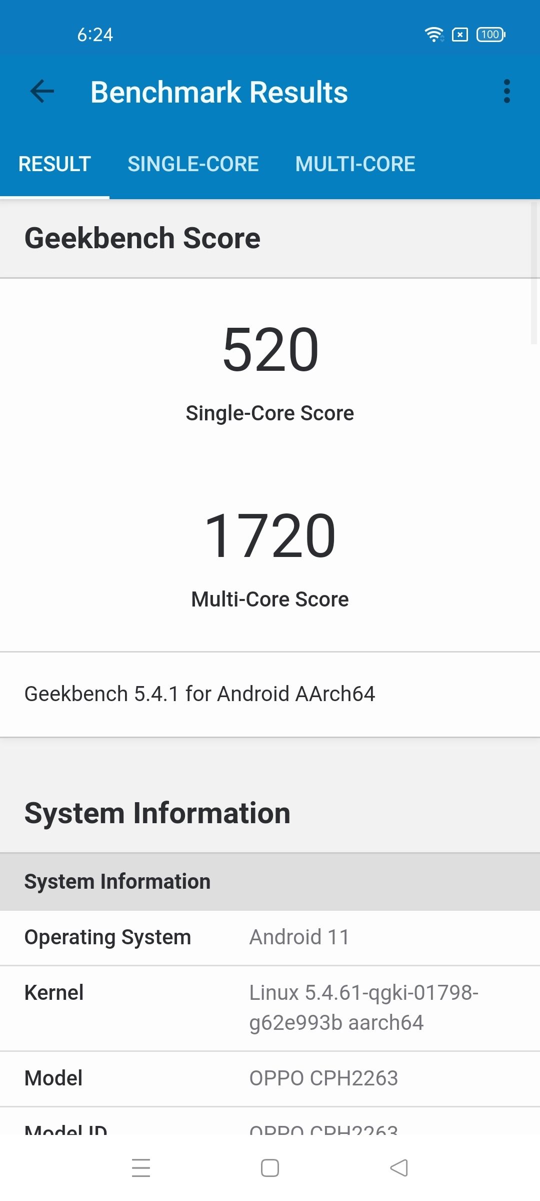 Geekbench5 Benchmark