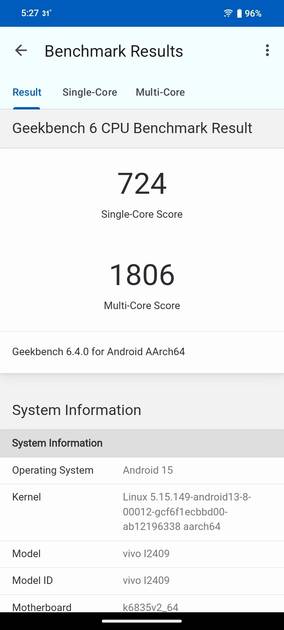 Geekbench6 Benchmark