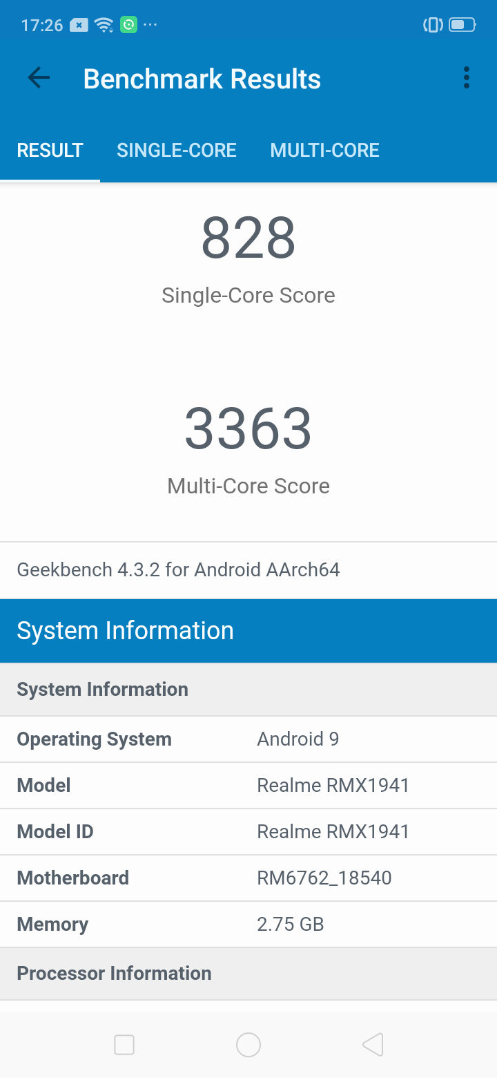 Geekbench4 Benchmark