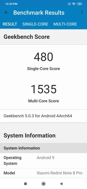 Geekbench5 Benchmark