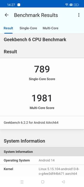 Geekbench6 Benchmark
