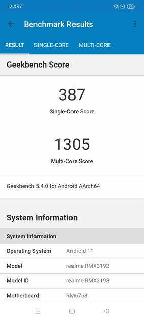 Geekbench5 Benchmark