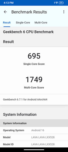 Geekbench6 Benchmark