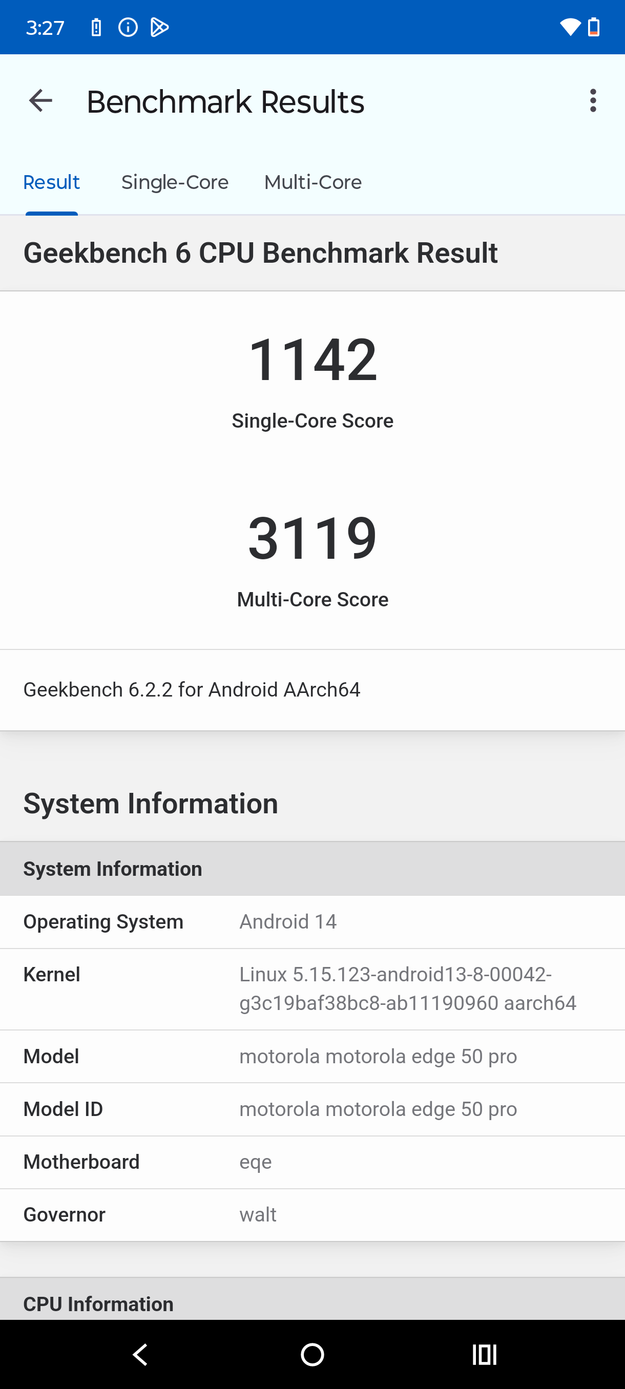 Geekbench6 Benchmark